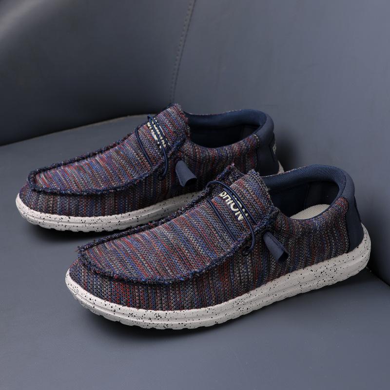 Summer and autumn new men's casual business shoes four seasons fashion shoes European and American style platform canvas men's shoes