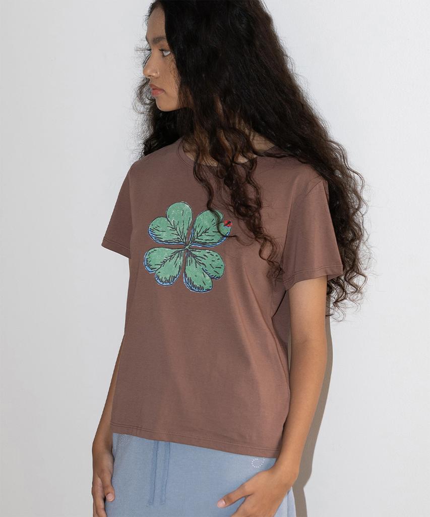 Yansisi Clover 90S T-Shirt - Brown