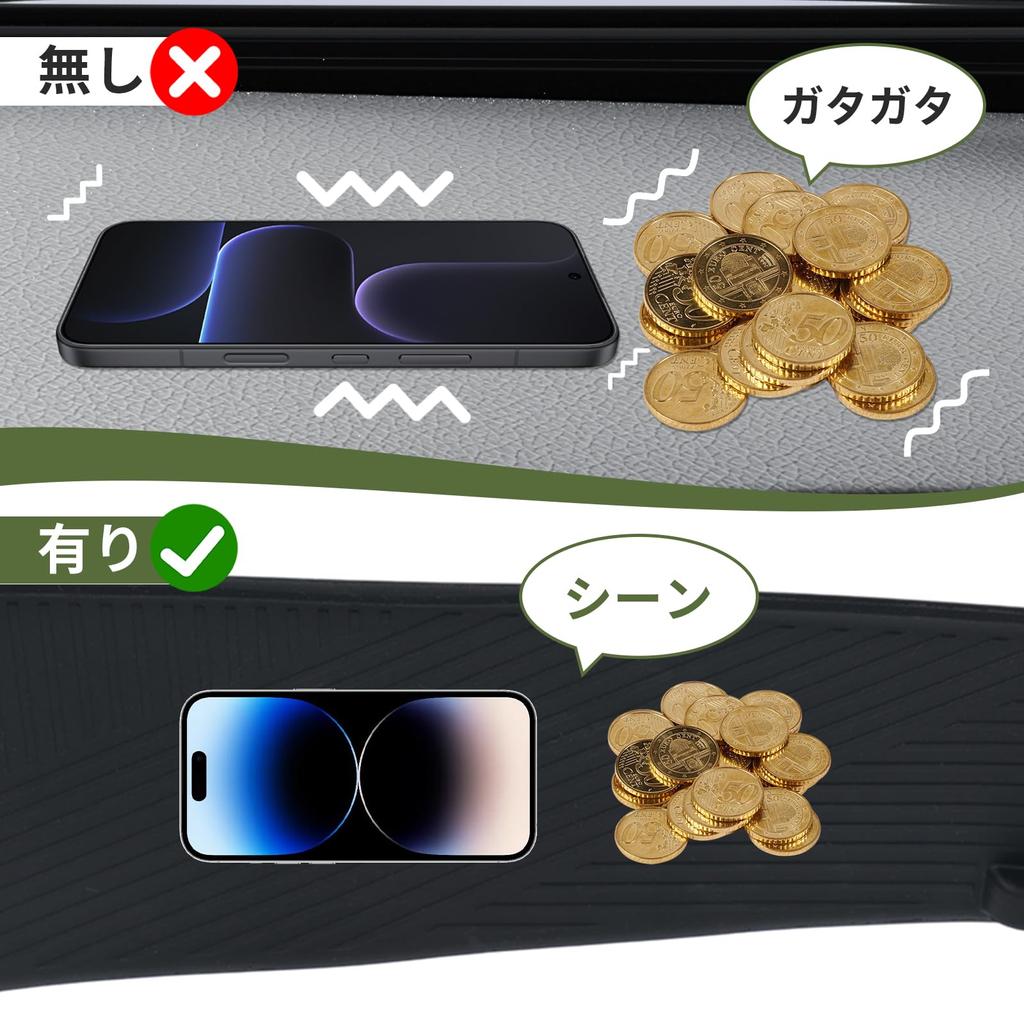 UmeMart Passenger Side Open Tray Mat for Nissan Serena C28 December 2022 Current Compatible with all Rubber Protects Storage Easy Set (C28E-POWER
