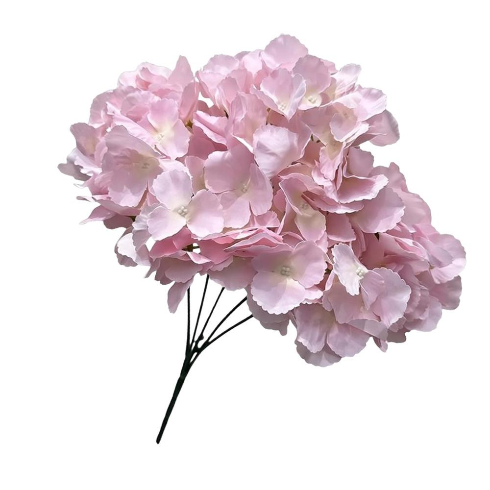 

5 Heads Artificial Hydrangea Flower Silk Beauty Fake Hydrangea Flowers DIY Wedding Floral for Wedding and Festival Decoration розовый