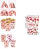 Love You Valentines Day Paper Popcorn Box With Cartoon Style For Party Decor And Gift