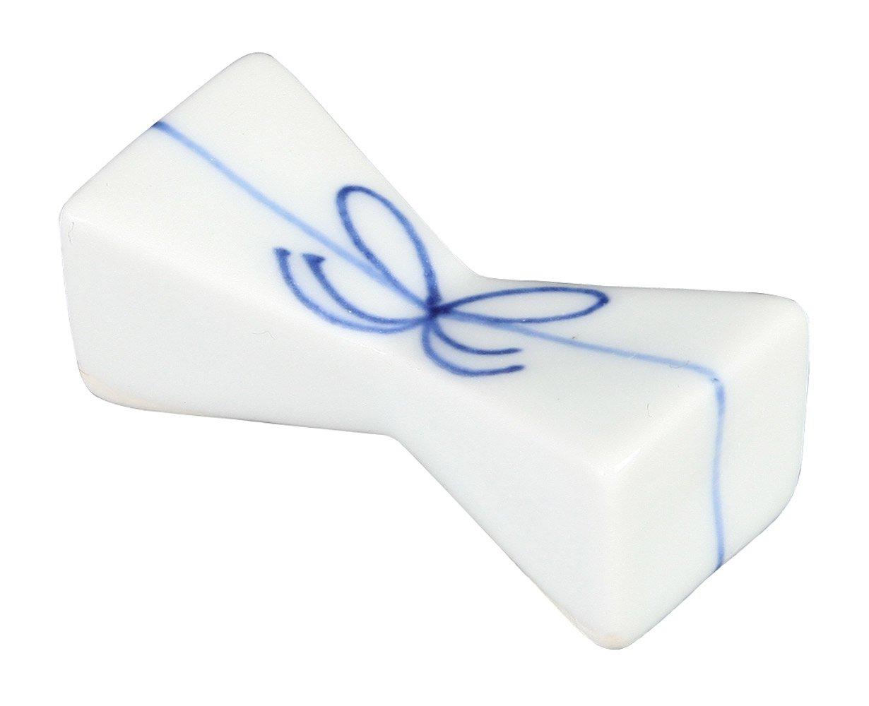 

Hasami ware knotted chopstick rest blue 44769