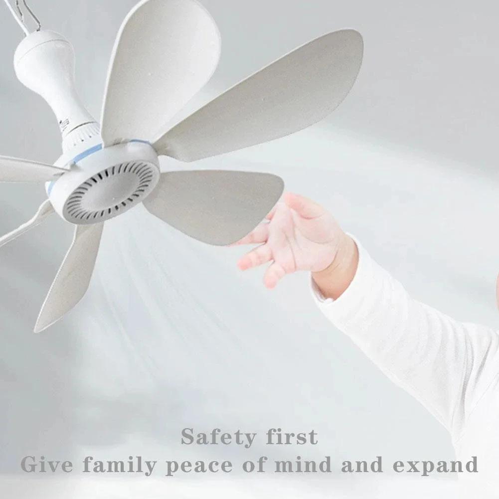 Zai Xiao Nuovo Grande Formato 6 Pale Ventilatore da Soffitto 220V Potenza Silenzioso Con Telecomando Temporizzazione Ventilatore a Sospensione Spina per Tenda da Campeggio