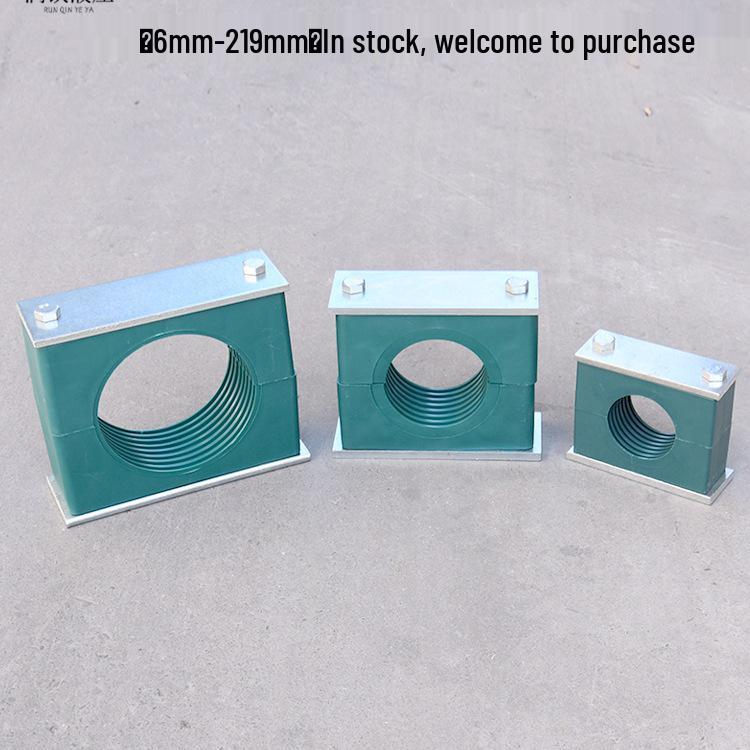 Galvanized Heavy-Duty Plastic Marine Pipe Clamp - Single/Double Hole for Oil, Iron, or Steel Pipes and Cables