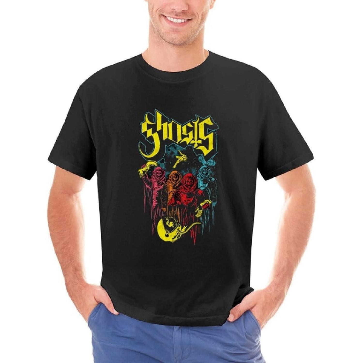Corlrjxpd Men s Ghost Meliora T-Shirt Summer Crew Neck Tops Casual Short Sleeves T-Shirts(7) S разноцветный