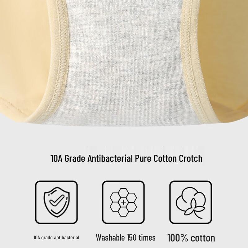 Yalu Women's 4-Pack Pure Cotton High-Waist Underwear