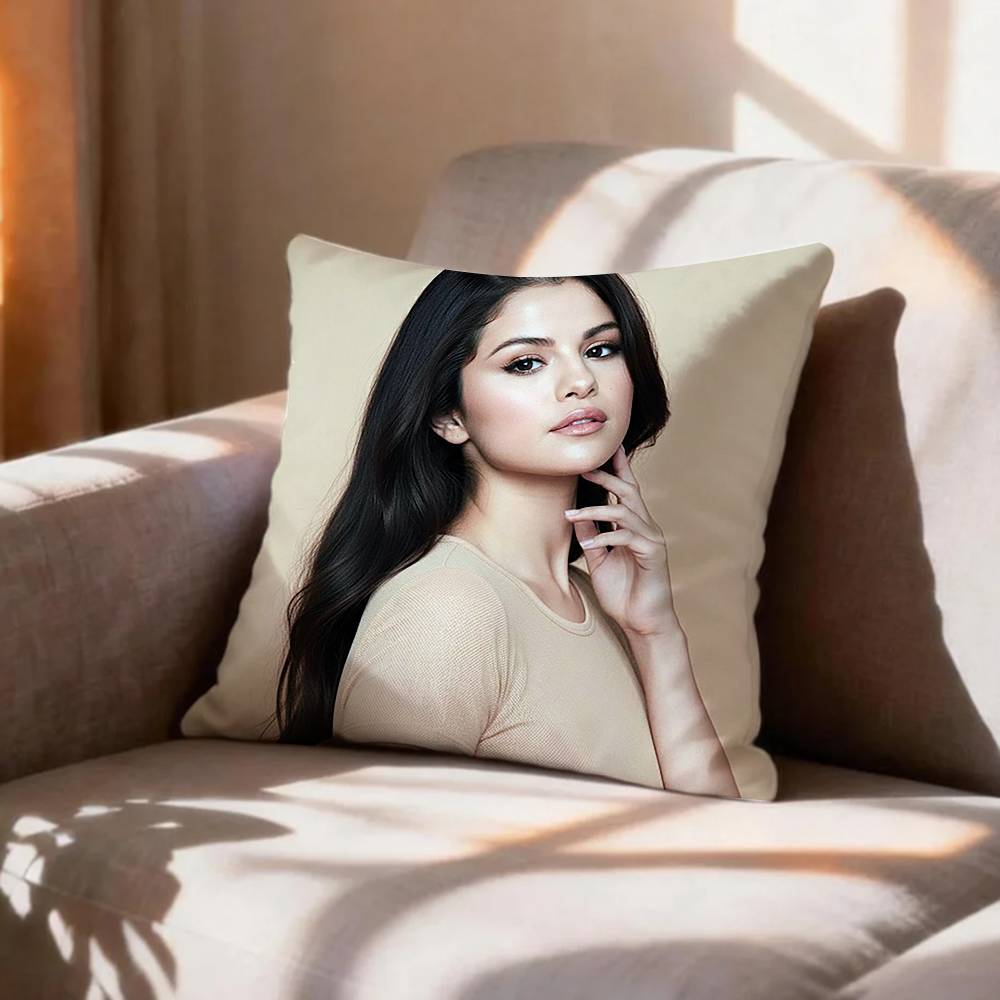Sweet Girly SSelena Gomez Pillow Case Pattern Printed Pillowcase For Living Room Sofa Cushion Cover