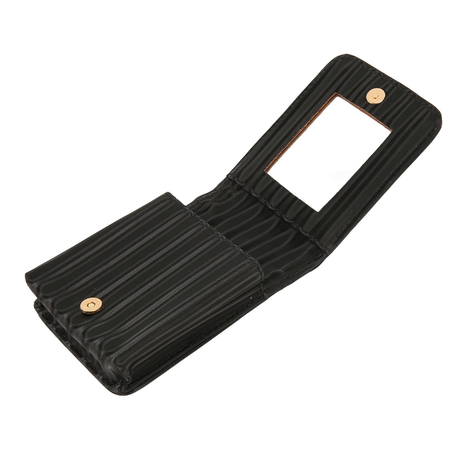 

Косметический футляр для губной помады, портативный, большой емкости, практичный, многофункциональный, с зеркалом