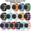 NEW Marine Silicone Strap For Samsung Watch 7 Ultra 47mm Bracelet No Gaps Sport Two-tone Band for Galaxy Ultra Watchband Straps