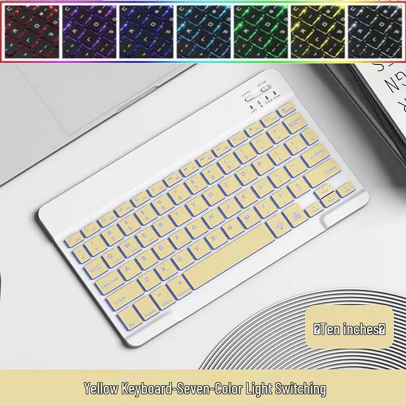 Ultra-Thin Silent RGB Bluetooth Keyboard & Mouse Set for 10-inch iPad/Huawei – Rechargeable & Wireless