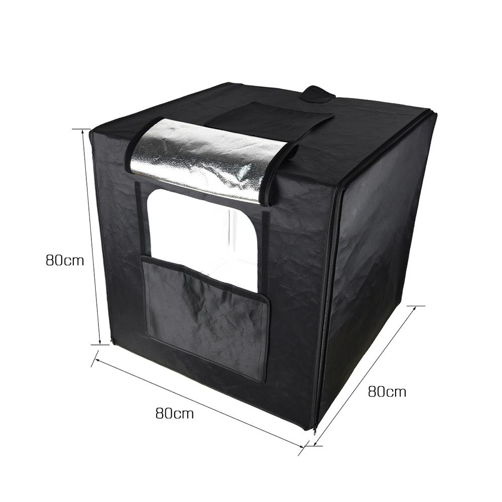 80*80*80cm LED Mini Photography Studio Shooting Tent Softbox with 3pcs LED Light Board 5800K CRI