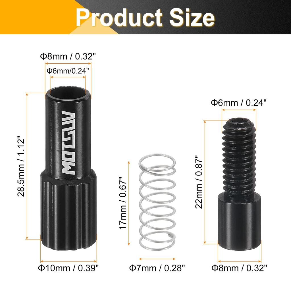 uxcell 5pcs Bicycle Inline Cable Adjuster Aluminum Alloy Brake Cable