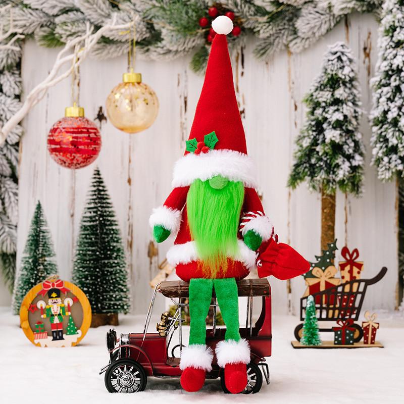 

Рождественская уютная кукла эльф ручной работы с уникальным скандинавским колоритом для DIY праздничного декора Персонажи 79 Nordic Knit Green