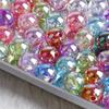 100Pcs/lot Mixed Color Crystal Round AB Spacer Beads Plastic Loose Beads Handmade Making Women Jewelry Diy Earrings Accessories