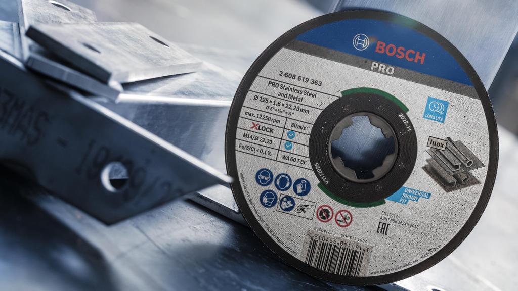 Bosch Cutting Wheel Stainless Steel Pack of 10 2608619364 X-LOCK 125x1.6mm