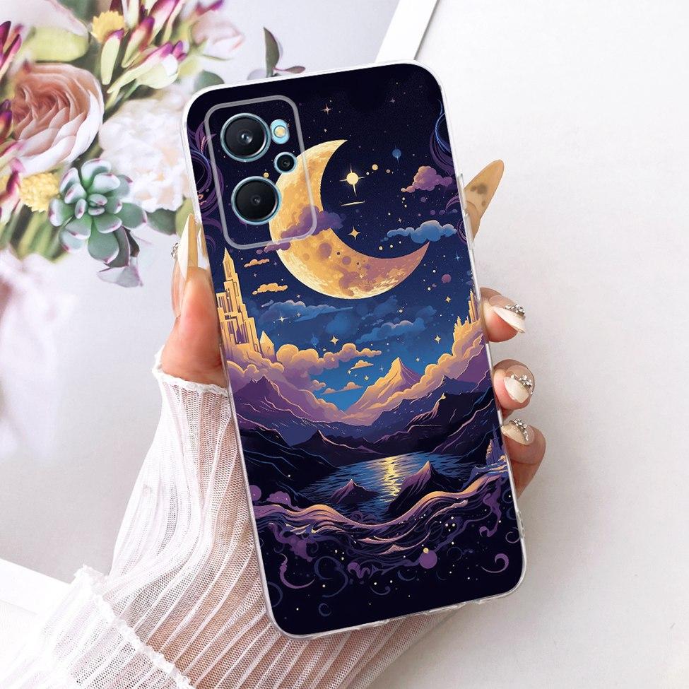 For Realme 9i 4G Case RMX3491 Transparent Cute Cat Fashion Butterfly Funny Painted Casing For Real me 9i 4G Cover