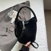 Frosted bucket bag women's 2025 autumn new fashion commuter handbag retro suede shoulder messenger bag