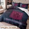 Aston Villa Bedwäsche-Set mit Aufdruck Benutzerdefinierter Name Text 1 Bettbezug 2 Kissenbezüge Für Schlafzimmer