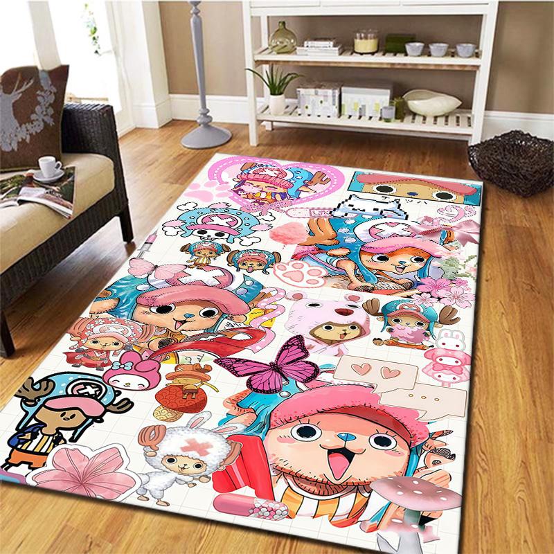 Tony Tony Chopper Teppich für Wohnzimmer Schlafzimmer Zuhause Sofadekoration, rutschfeste Spielmatte für Kinder