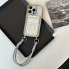 Stilvolle Schleifen-Kartenhalter-Handschlaufe-Hülle für iPhone 11/12/13/14ProMax