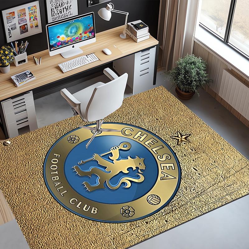 Chelsea F.C Muster Teppich, Innen-/Außenmatte, für Picknick, Spielzimmer, Schlafzimmer, Büro, Wohnzimmer, Heimdeko Teppich, Geburtstagsgeschenk