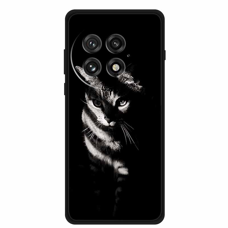 For OnePlus 13 5G Case Colorful Splicing Cartoon Soft Silicone Black Cover For OnePlus 13R 5G Fashion Capa 1+13 Protective Funda