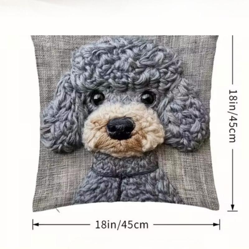 Federa Cuscino Corta Peluche Grigio con Fantasia Animali Carini Morbida Delicata sulla Pelle Senza Imbottitura