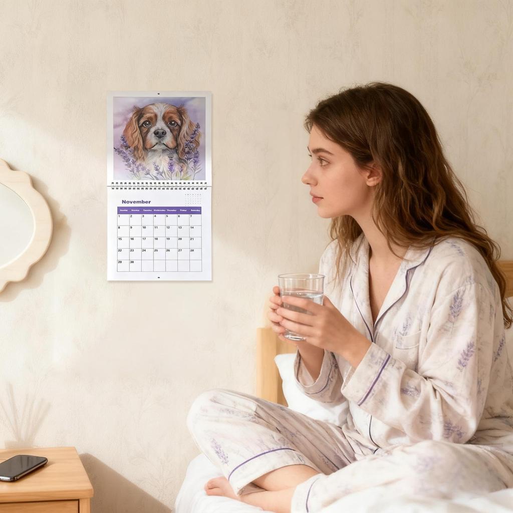 Cartoon Puppy Calendar, Funny Dog Wall Calendar For Dog Lovers
