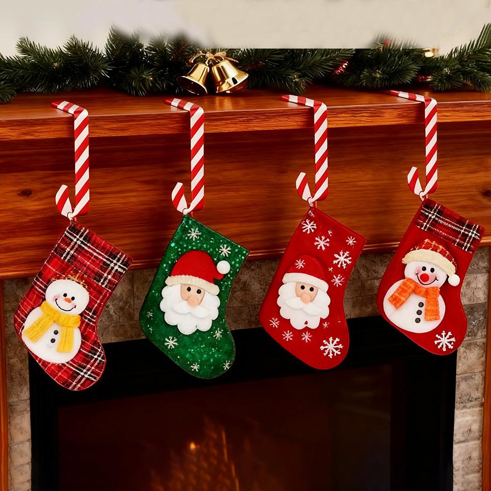 Festliche Atmosphäre Weihnachtsstiefelhalter Einfach zu installierende Haken Vielseitige Haken für Weihnachtsdekorationen Weihnachtsdekorationen