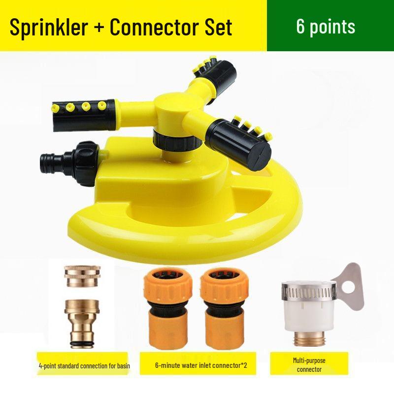 360° Automatic Rotating Sprinkler with Series Connection for Villa Gardens, Lawns, and Land.