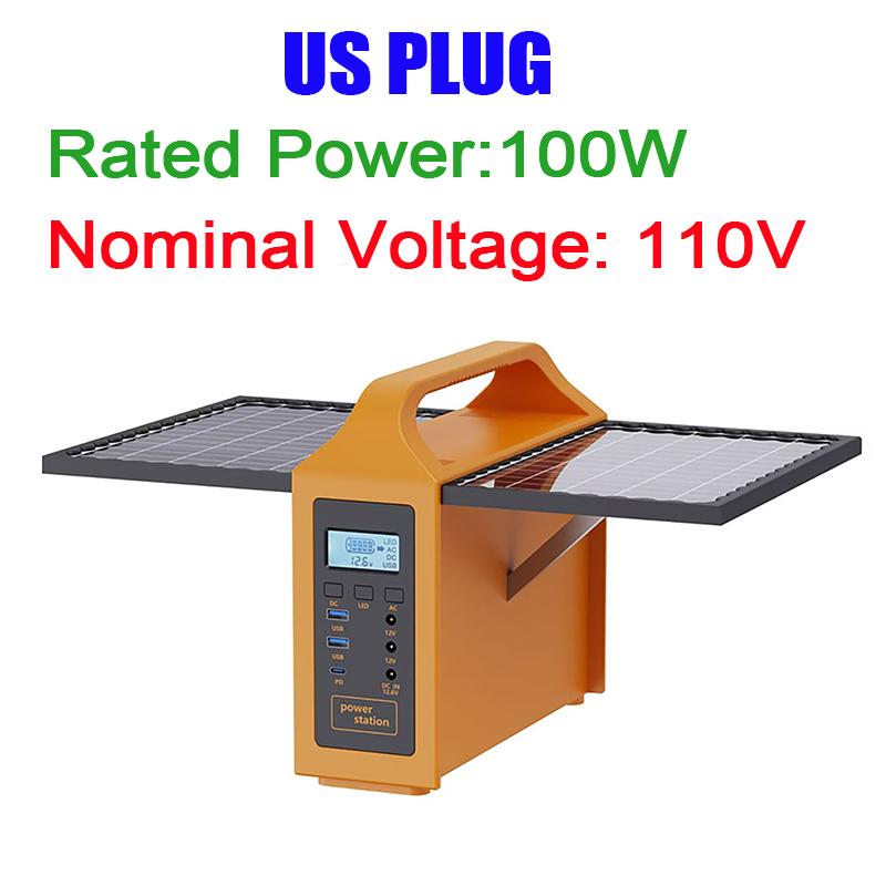100W 150W Solar Powered Outdoor Power Supply 110/220V Power Supply Solar Generator Backup Power LED With Solar Panel For Camping