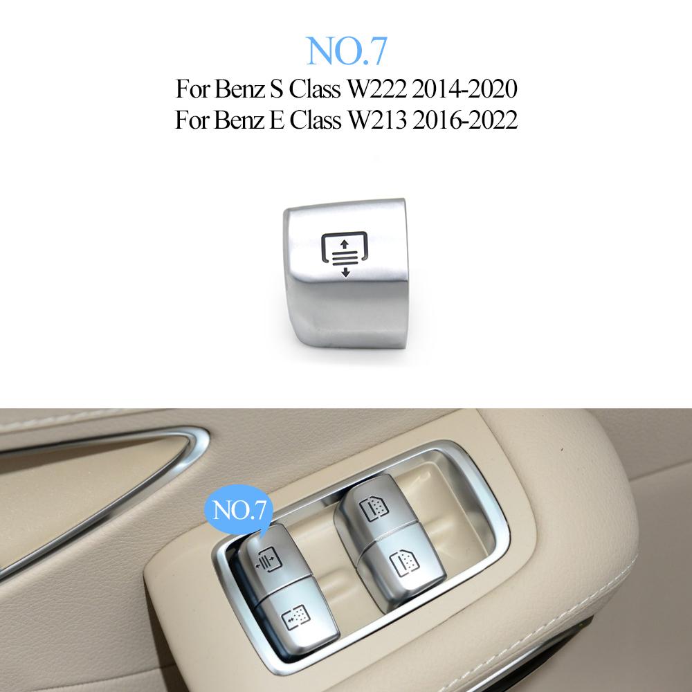 Car Front Rear Window Switch Repair Button Caps Key Cover Trim For Mercedes Benz E S Class W213 W222 E300 E350 S320 S350 S450