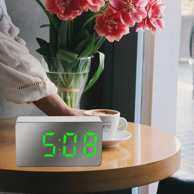 1-7pcs LED Mirror Table Clock Digital Alarm Multifunction Desktop Snooze Display Time Night Clock Home Decor Gifts For Children