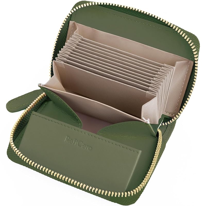 

[RafiCaro] mini wallet Bills don t break wallet ladies men s bifold wallet large capacity Bellows card case box type coin purse YKK zipper cowhide