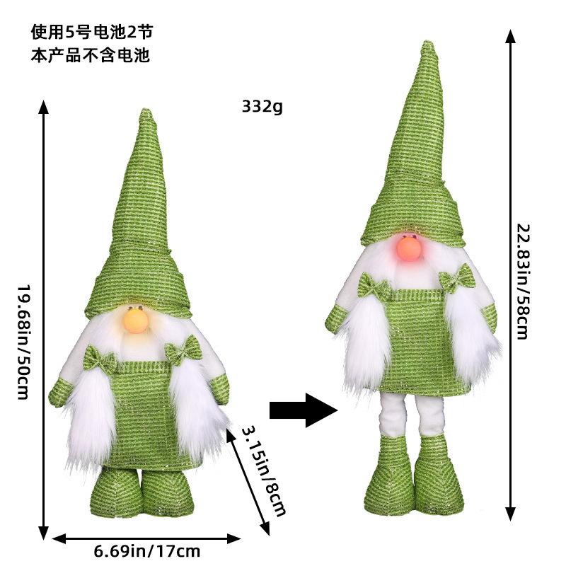 Christmas Standing Telescopic Doll Hotel Window Christmas Snowman Elk Doll Doll Decoration Decoration