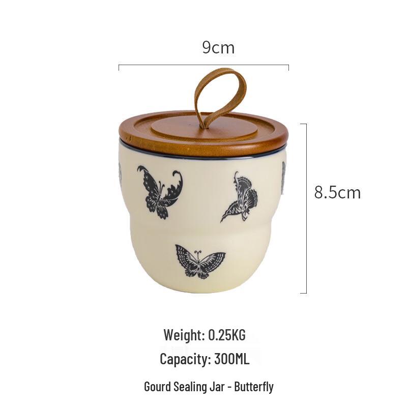 Li Lang Gourd-Shaped Ceramic Storage Jar