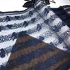 23cm Wide Dark Blue Elastic Lace, Stretch Mesh Lace Fabric for Lingerie, Bra, Underwear, Garment, Sewing & Crafting
