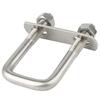 304 Stainless Steel M6 M8 M10 M12 Square Bolt U-screw Square Clamp Square Pipe Clamps Right Angle Bolt With Baffle