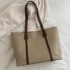 Women Bag PU Leather Shoulder Bag Top Handle Bag Large Capacity Satchel Bag Elegant Handbag All-Matching Work Bag  Khaki
