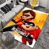 Incredibles 2 Elastigirl and Jack Jack Orange City Movie Poster Printed Carpet Rug for Gaming Room, Vibrant Durable Floor Covering