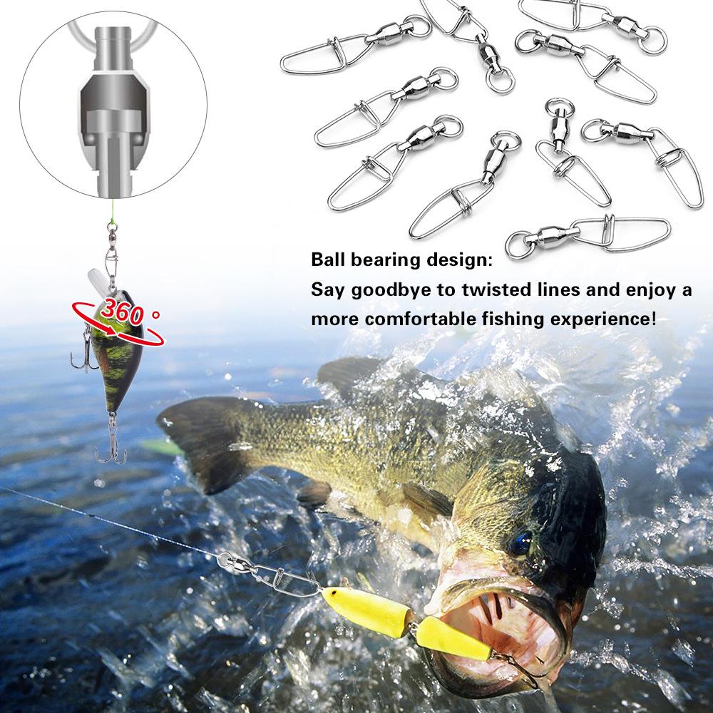 Stainless Steel Rotating Pin, Eight Character Rotating Ring, Sea Fishing Equipment