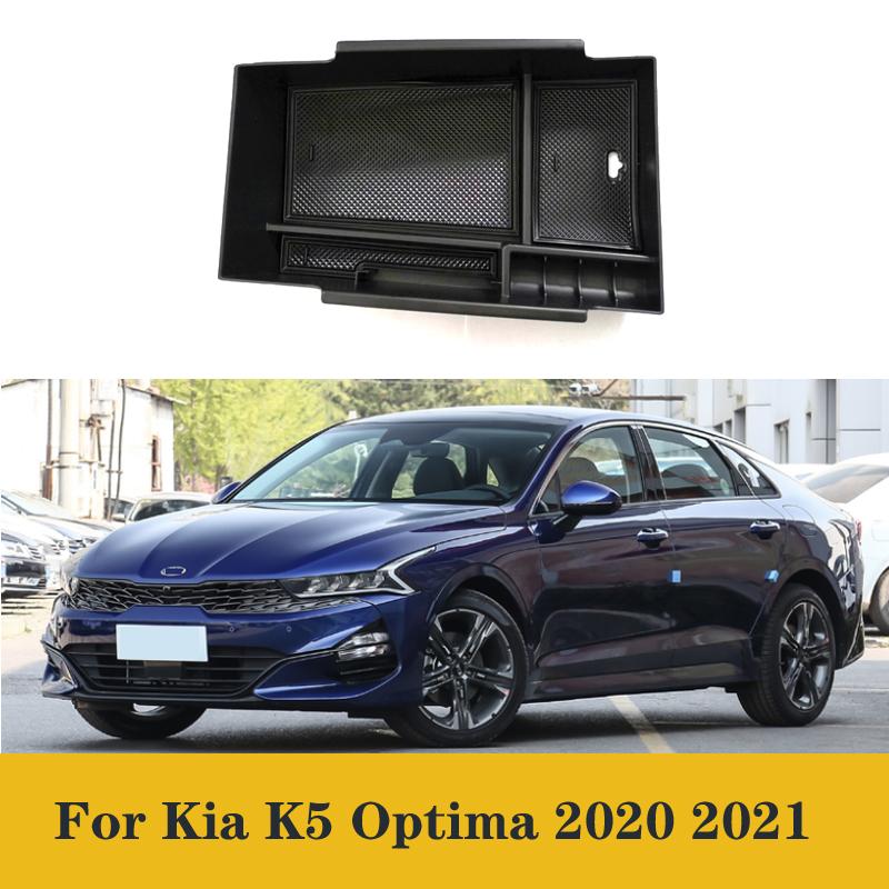 For KIA K5 2011-2015 2016- 2022 TILTING LEATHER CENTER  CONSOLE STORAGE BOX PALLET CONTAINER