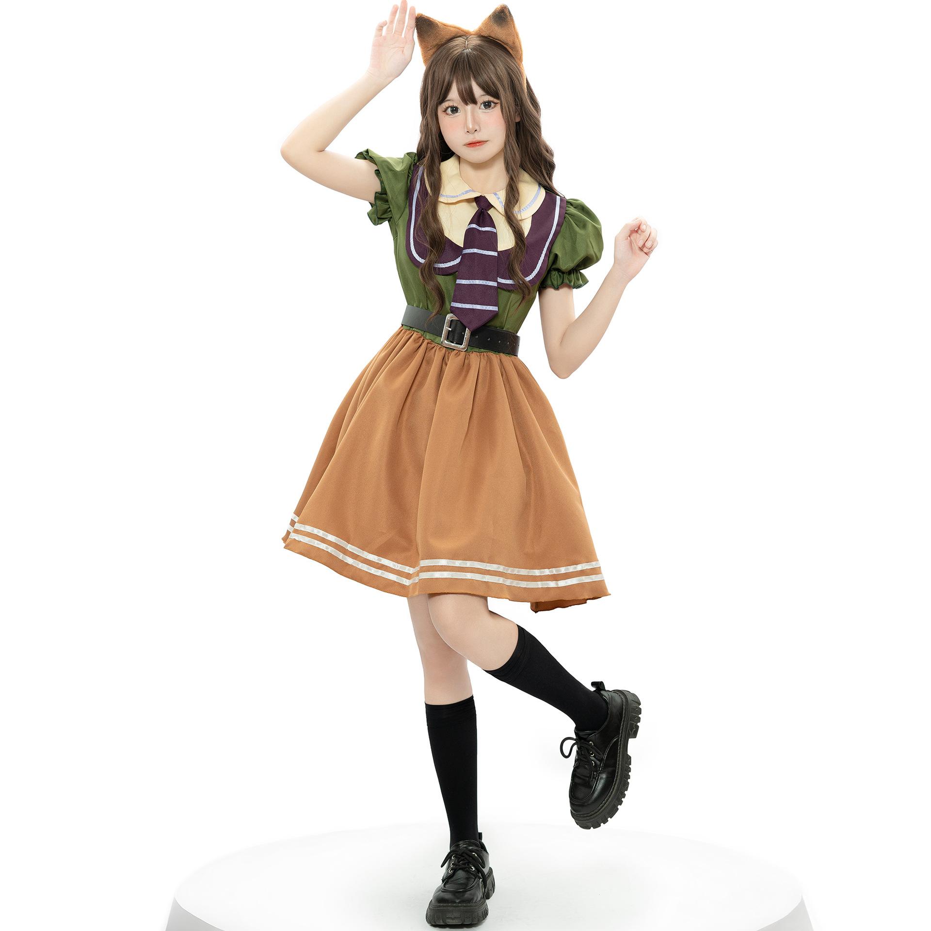 

Judy Nick Fox Costume cos Costume June 1st Children s Day Girls Clothing Kids Dress Dance Costume L size 130-145cm