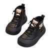 Warme Baumwollstiefel für Kinder Winter Kinder Baumwoll-Kurzstiefel mit Fleecefutter Jungen Lederstiefel