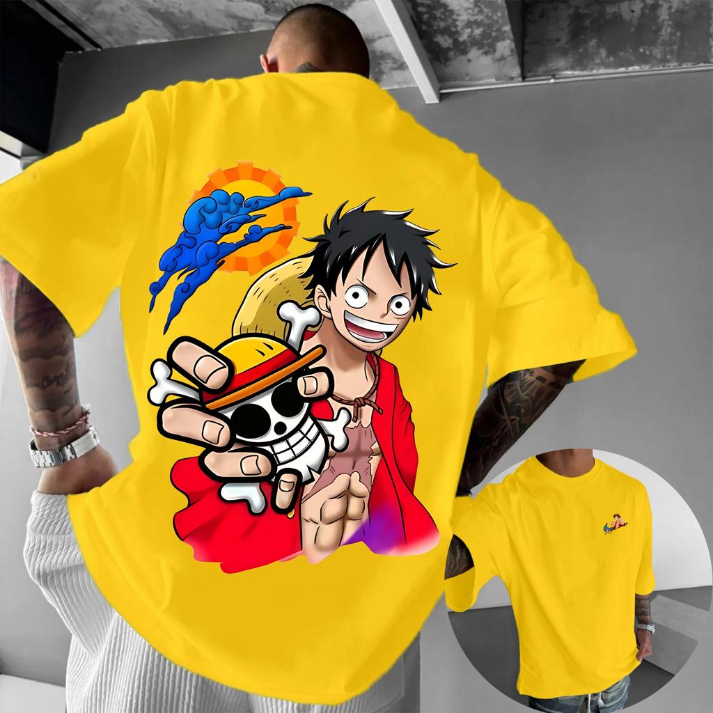 One Piece Monkey D Luffy Anime Graphic TShirt Art Oversize Tee Mens 2026 Summer Fashion Street Casual Y2K Streetwear Clothing