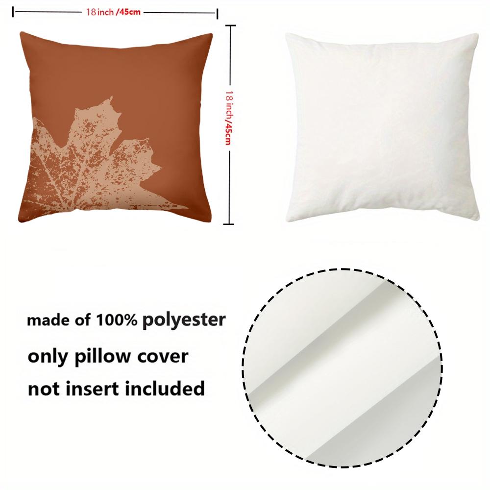 Autumn Maple Leaf Pattern Decorative Throw Pillows Polyester pillowcase, sofa decorative cushion cover, bedside throw pillow