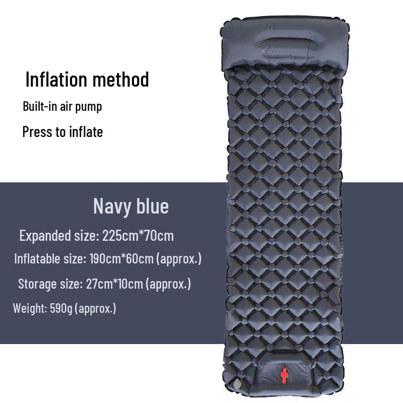 Thickened Outdoor Foldable Moisture-Proof Inflatable Tent Mat, Suitable for Single or Double Use.