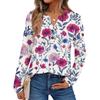 Women's Printed Long Sleeve Shirts Elegant Casual Tops Trendy Shirts Tops