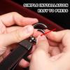 Leder Metall Schlüsselanhänger Schlüsselanhänger Abdeckung Ringhalter Für Mitsubishi Outlander ASX Pajero Xpander etc. Modelle Auto Zubehör Geschenkbox