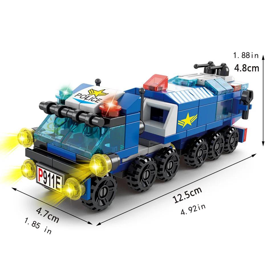 147 STÜCKE 6 IN 1 City Police Serie Automodell Kleine Partikel Bausteine Zusammenbauen Kinder Bausteine Puzzle Spielzeug Geschenk
